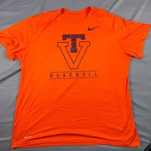 Nike Orange Baseball T-Shirt dry fit XXL